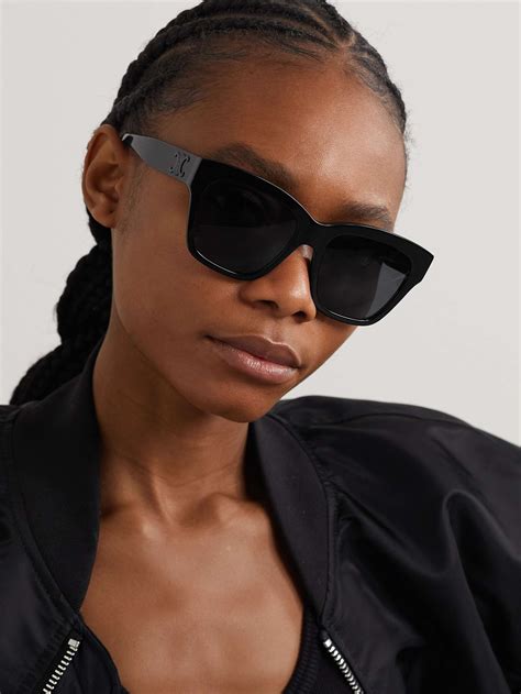 celine eyewear mini triomphe square acetate sunglasses|celine usa.